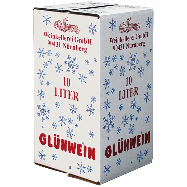 3,08€/1lL  Christkindl Glühwein 10 Liter Box von St. Lorenz Nürnberg